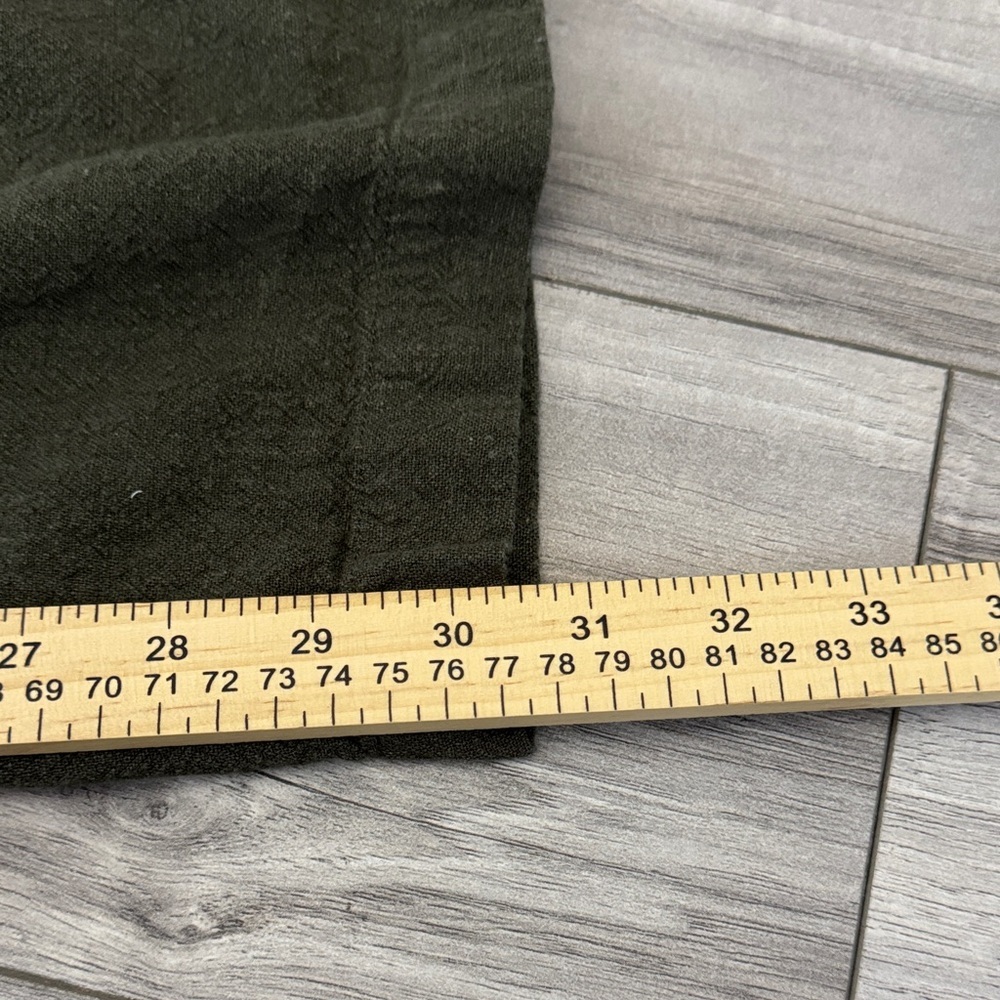 J Jill petite M Olive Green Pants linen blend - Picture 9 of 9